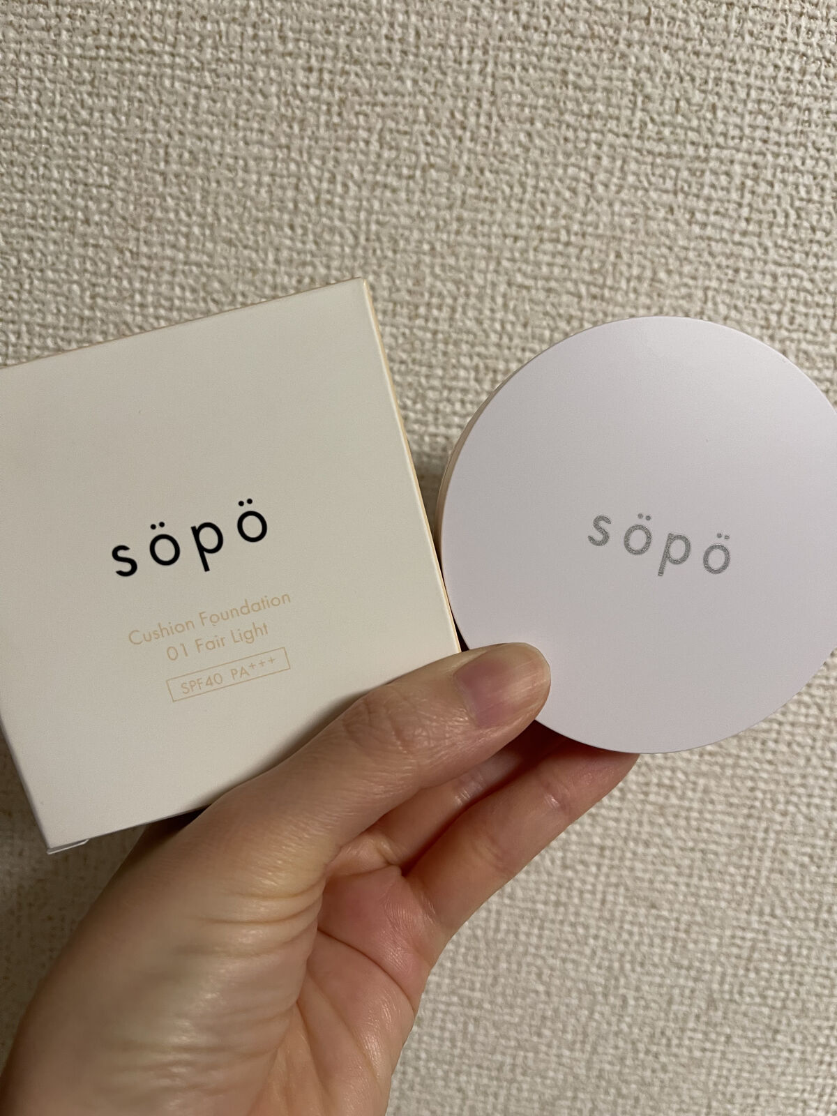 クッションファンデ 01 フェアライト/sopo/クッションファンデーションを使ったクチコミ（1枚目）