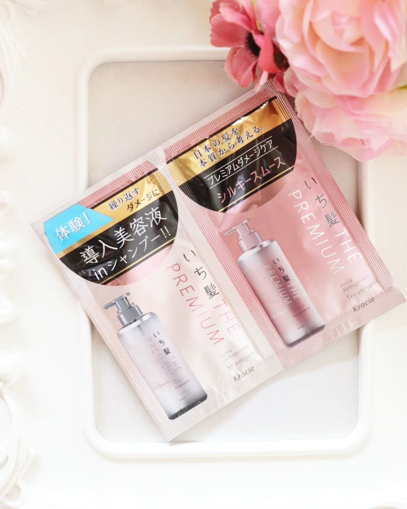 THE PREMIUM エクストラダメージケアシャンプー/トリートメント(シルキースムース)/いち髪/市販シャンプーを使ったクチコミ(1枚目)