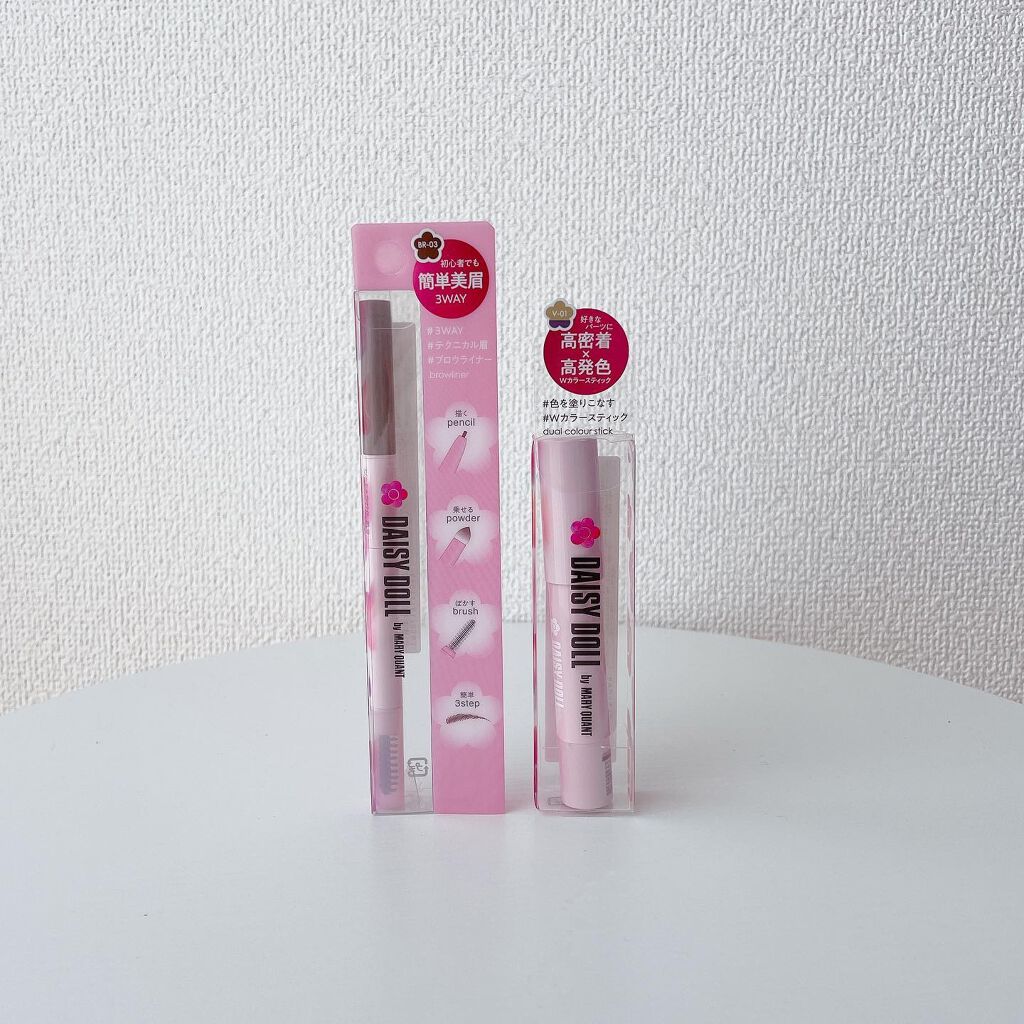 デュアル カラー スティック V-01（スモーキーバイオレット）/DAISY DOLL by MARY QUANT/スティックアイシャドウを使ったクチコミ（2枚目）