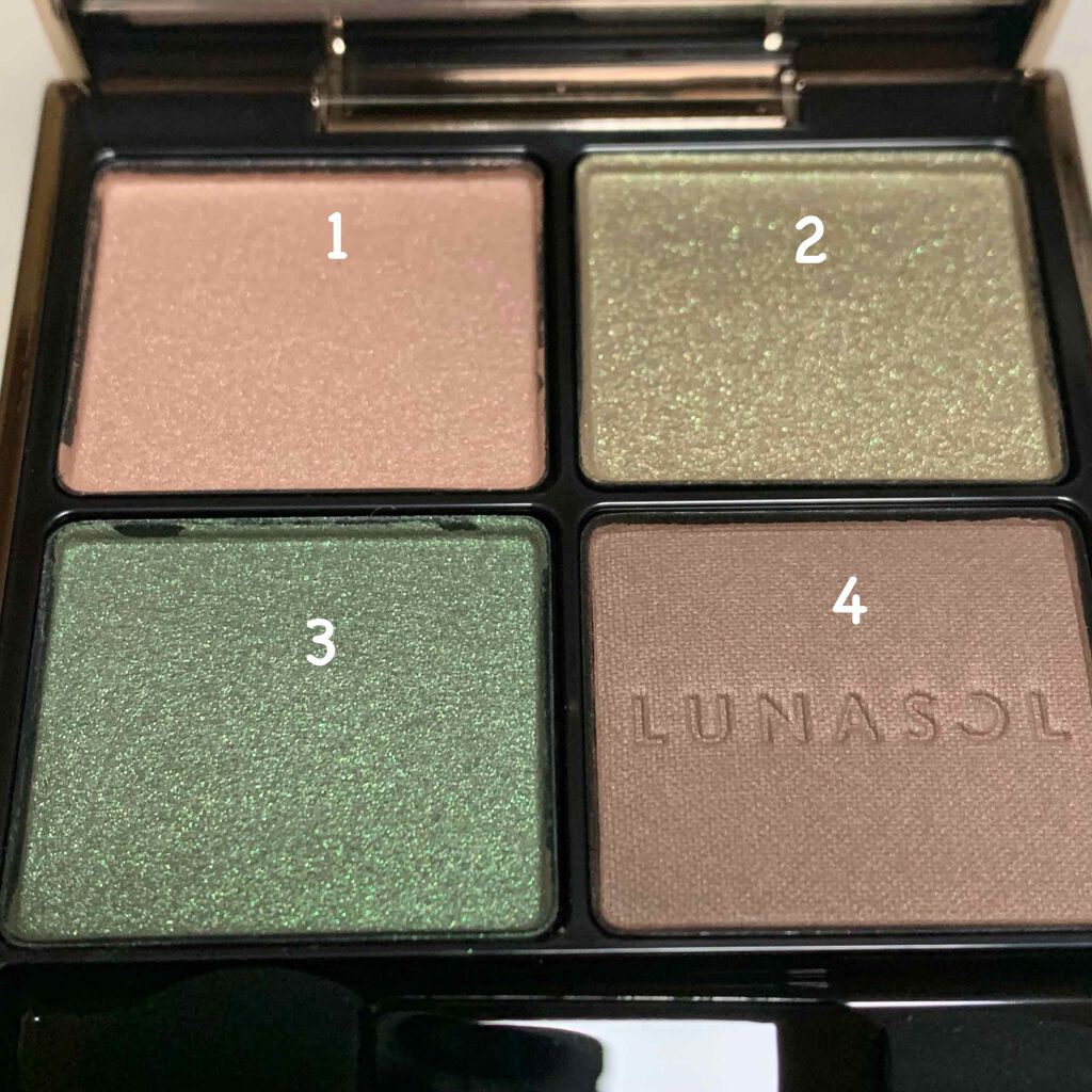 アイカラーレーション 10 Vintage Moss/LUNASOL/アイシャドウパレットを使ったクチコミ（2枚目）
