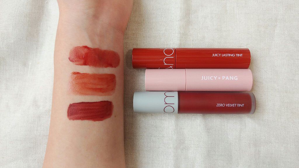 ジューシーラスティングティント/rom&nd/リップティントを使ったクチコミ（3枚目）