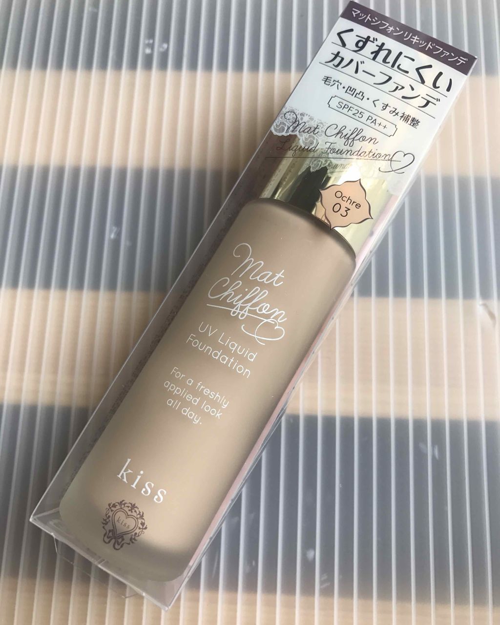 マットシフォン UVリキッドファンデ 03 オークル(Ochre)/KiSS/リキッドファンデーションを使ったクチコミ（1枚目）