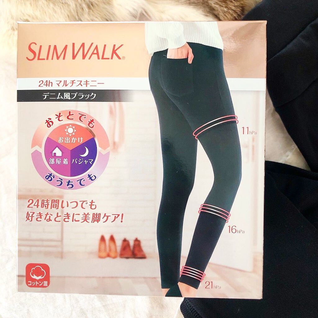 スリムウォーク 24h マルチスキニー デニム風/SLIMWALK/着圧ソックス・レギンスを使ったクチコミ(7枚目)