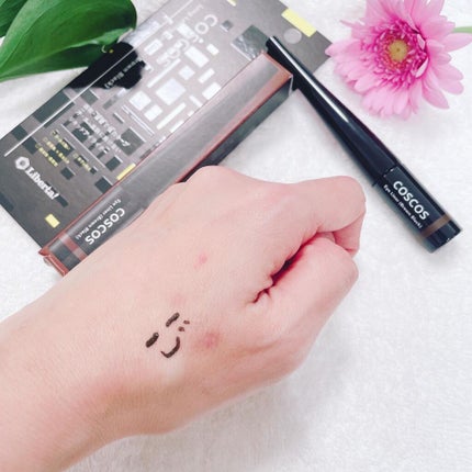 ロングラスティングアイライナー ブラウンブラック/COSCOS/リキッドアイライナーを使ったクチコミ(3枚目)