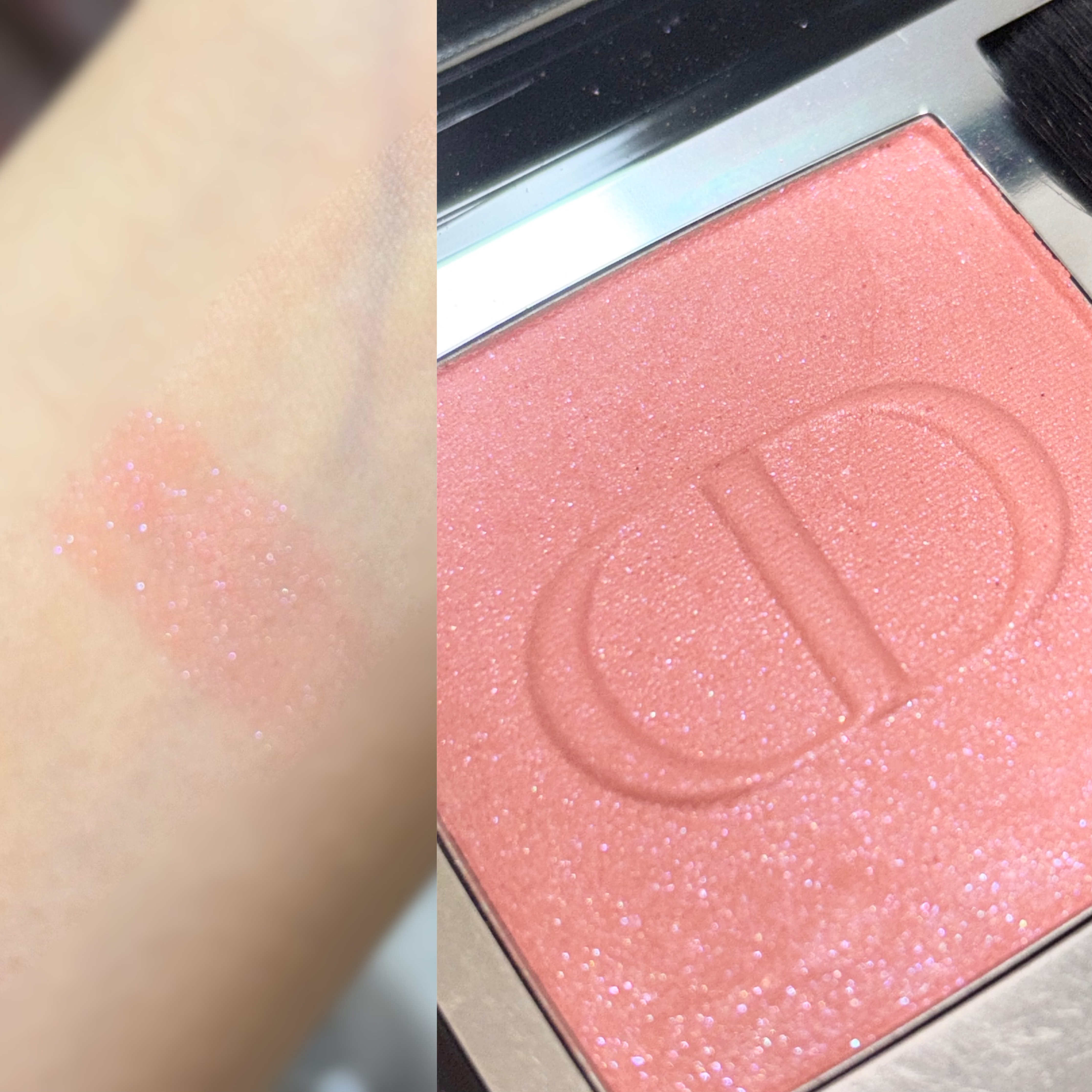 ディオールスキン ルージュ ブラッシュ 601 ホログラム ホログラフィック/Dior/パウダーチークを使ったクチコミ（2枚目）