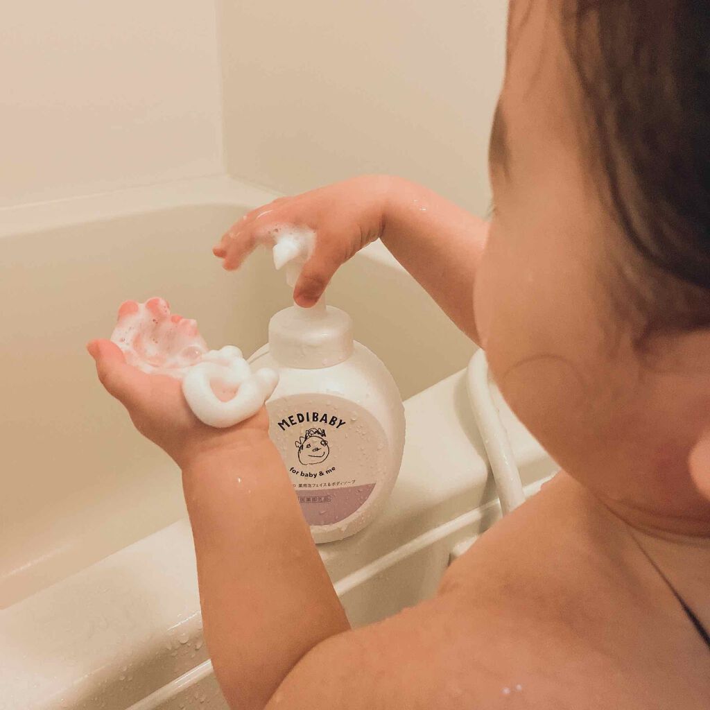 薬用泡フェイス&ボディソープ/MEDIBABY/泡洗顔を使ったクチコミ（1枚目）