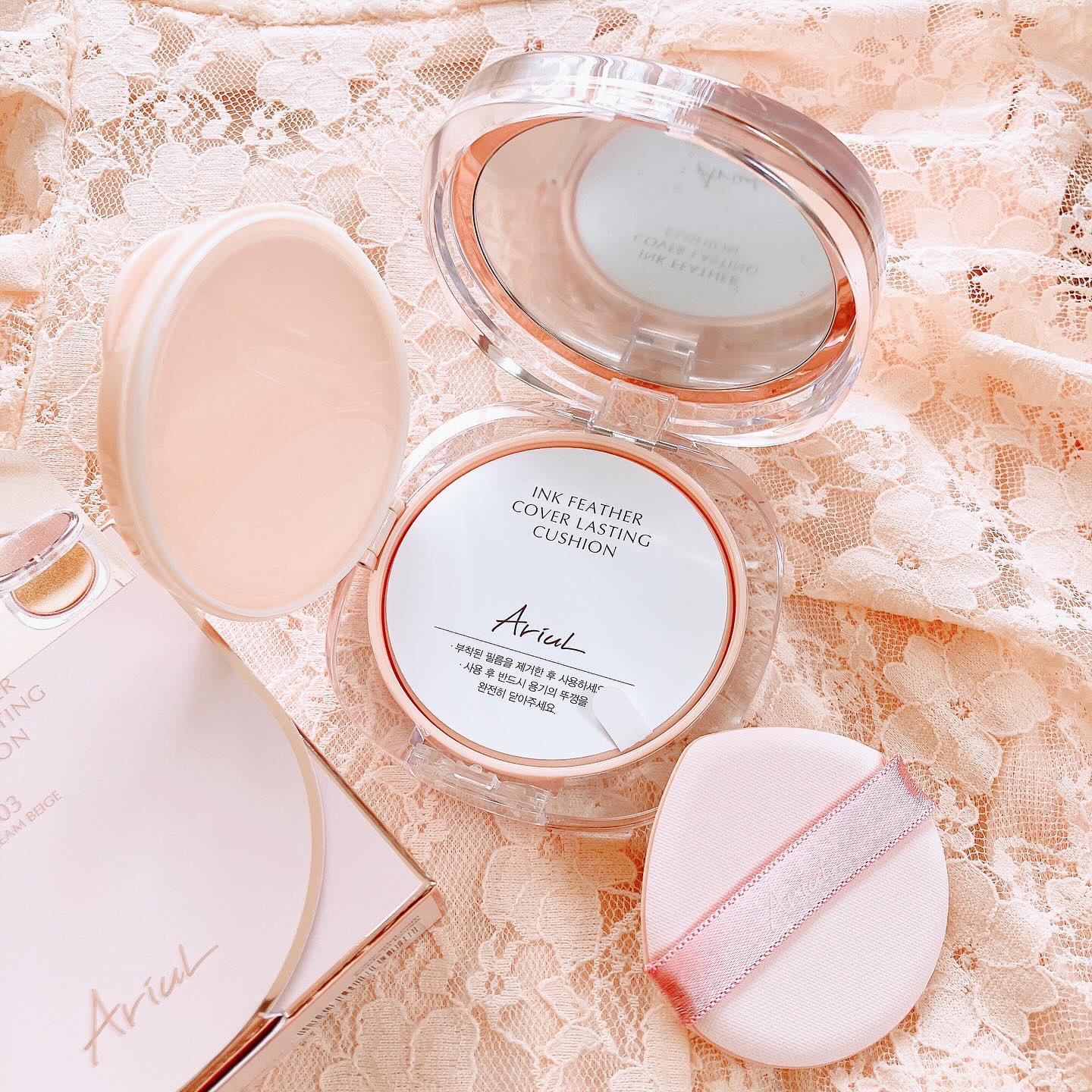 アリウル インクフェザーカバーラスティングクッション/Ariul/クッションファンデーションを使ったクチコミ（3枚目）