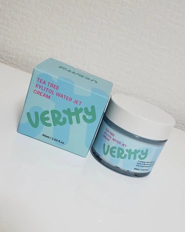 Vertty ティーツリーキシリトールウォータージェットクリームのクチコミ「♡スキンケア♡ 

ティーツリーキシリトールウォータージェットクリーム　60m
───────.....」（1枚目）