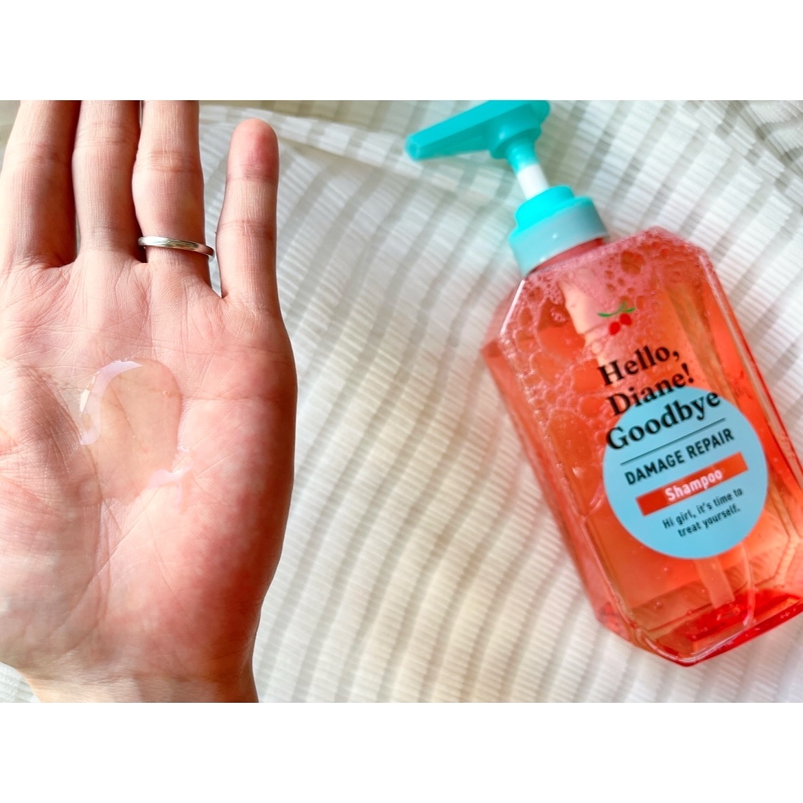 ハローダイアン グッバイ うるおい補修ヘアオイル/ダイアン/ヘアオイルを使ったクチコミ（2枚目）