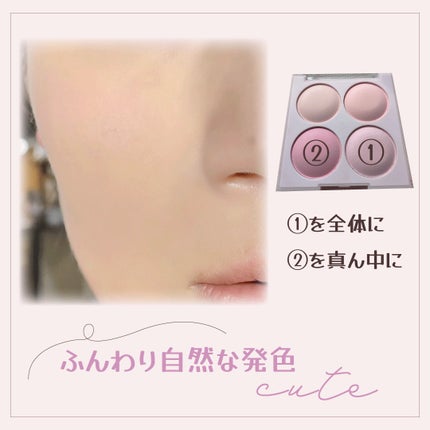 ブレンディングムードチーク/dasique/パウダーチークを使ったクチコミ(3枚目)