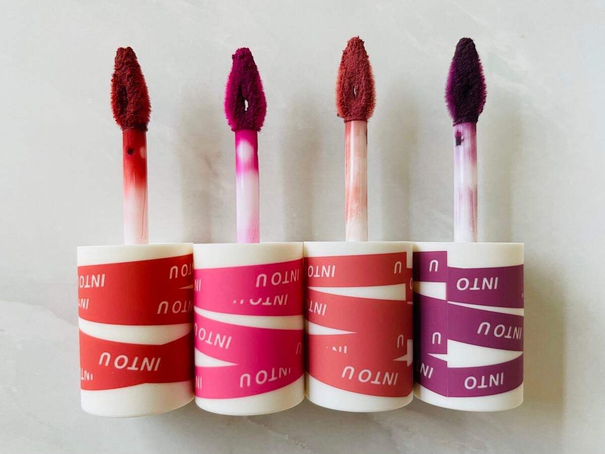 スーパーマットリップ&チークマッド/INTO U/口紅を使ったクチコミ(3枚目)