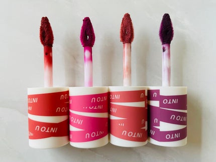 スーパーマットリップ&チークマッド EM24 パリジェンヌピオニー/INTO U/口紅を使ったクチコミ(3枚目)