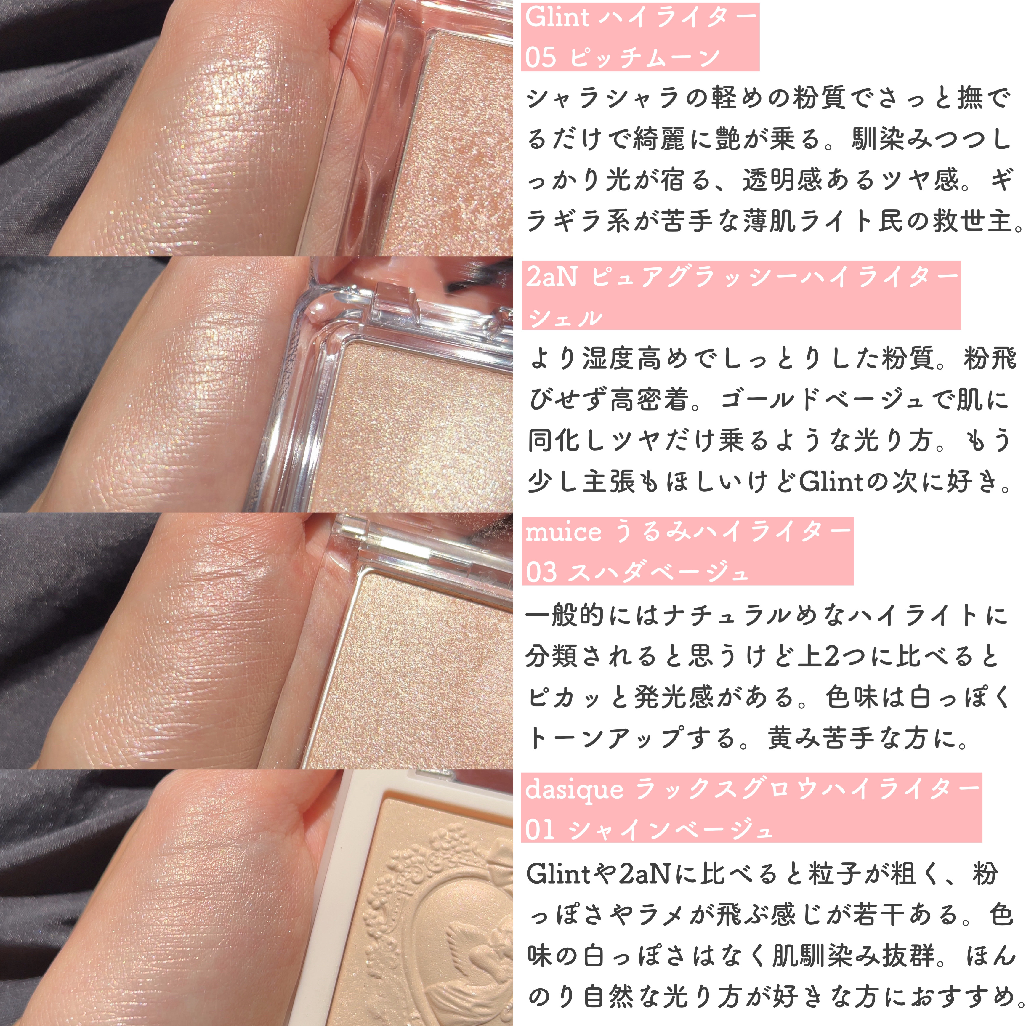 うるみハイライター/muice/パウダーハイライトを使ったクチコミ（3枚目）