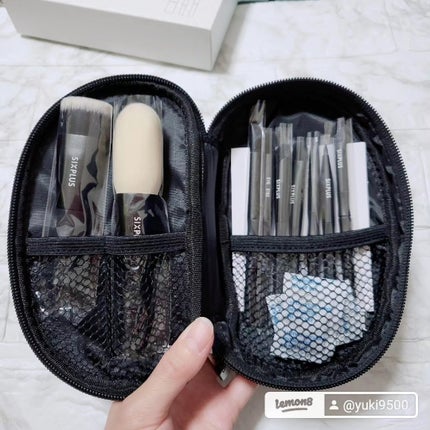 黒竹メイクブラシ9本セット-禅/SIXPLUS/メイクブラシを使ったクチコミ(2枚目)