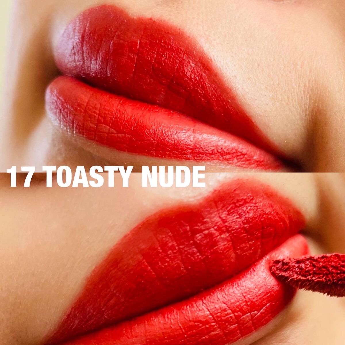 ゼロベルベットティント 17 トースティヌード(TOASTY NUDE)/rom&nd/リップティントを使ったクチコミ（3枚目）