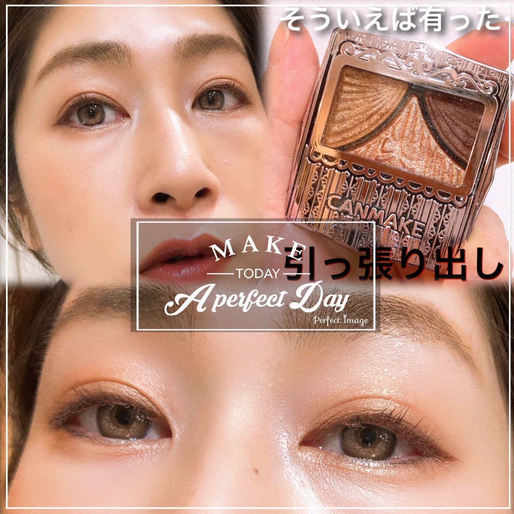 ジューシーピュアアイズ 02 ハッピーサニーブラウン/キャンメイク/アイシャドウパレットを使ったクチコミ（1枚目）