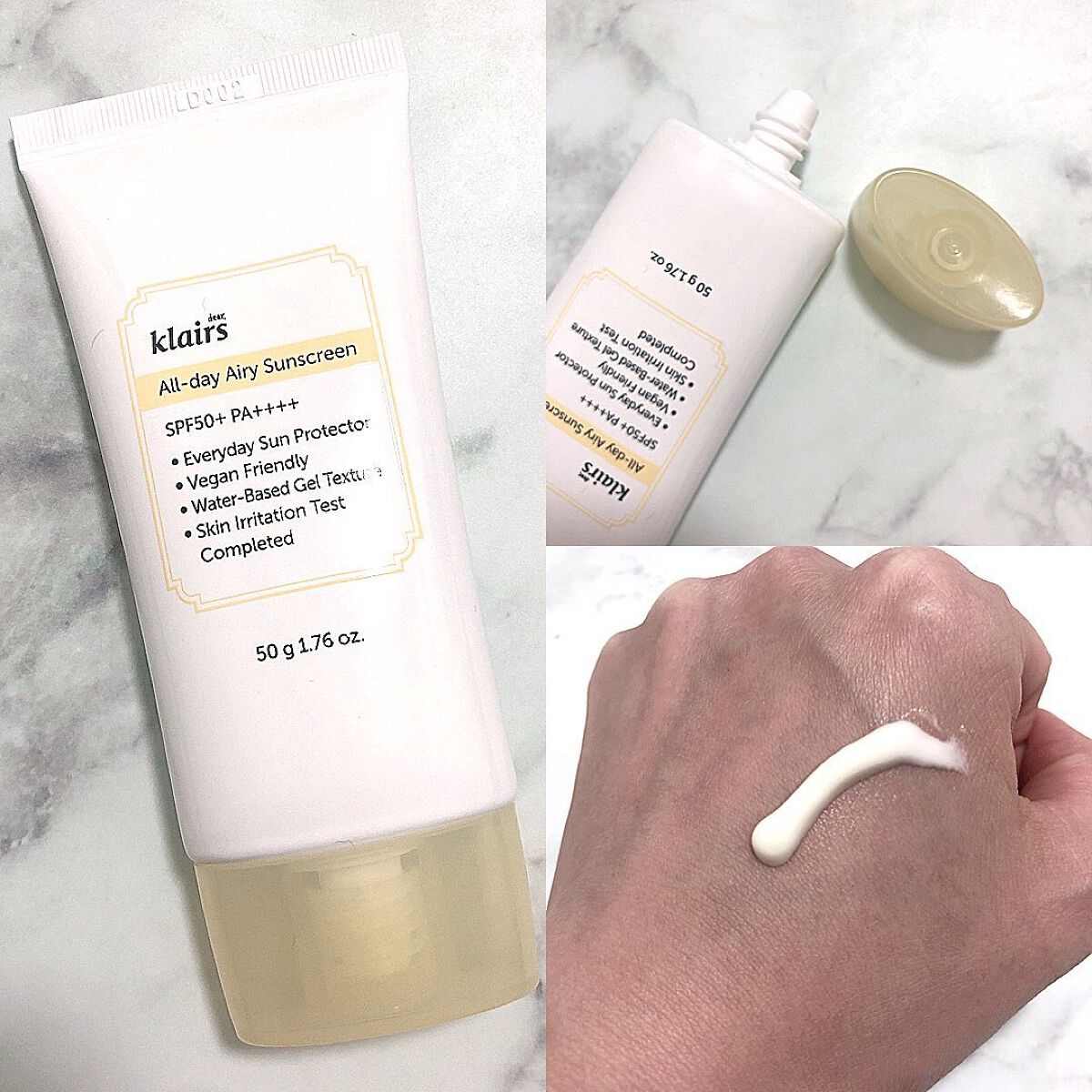 All-day エアリーサンスクリーン50g/Klairs/日焼け止めクリームを使ったクチコミ（1枚目）