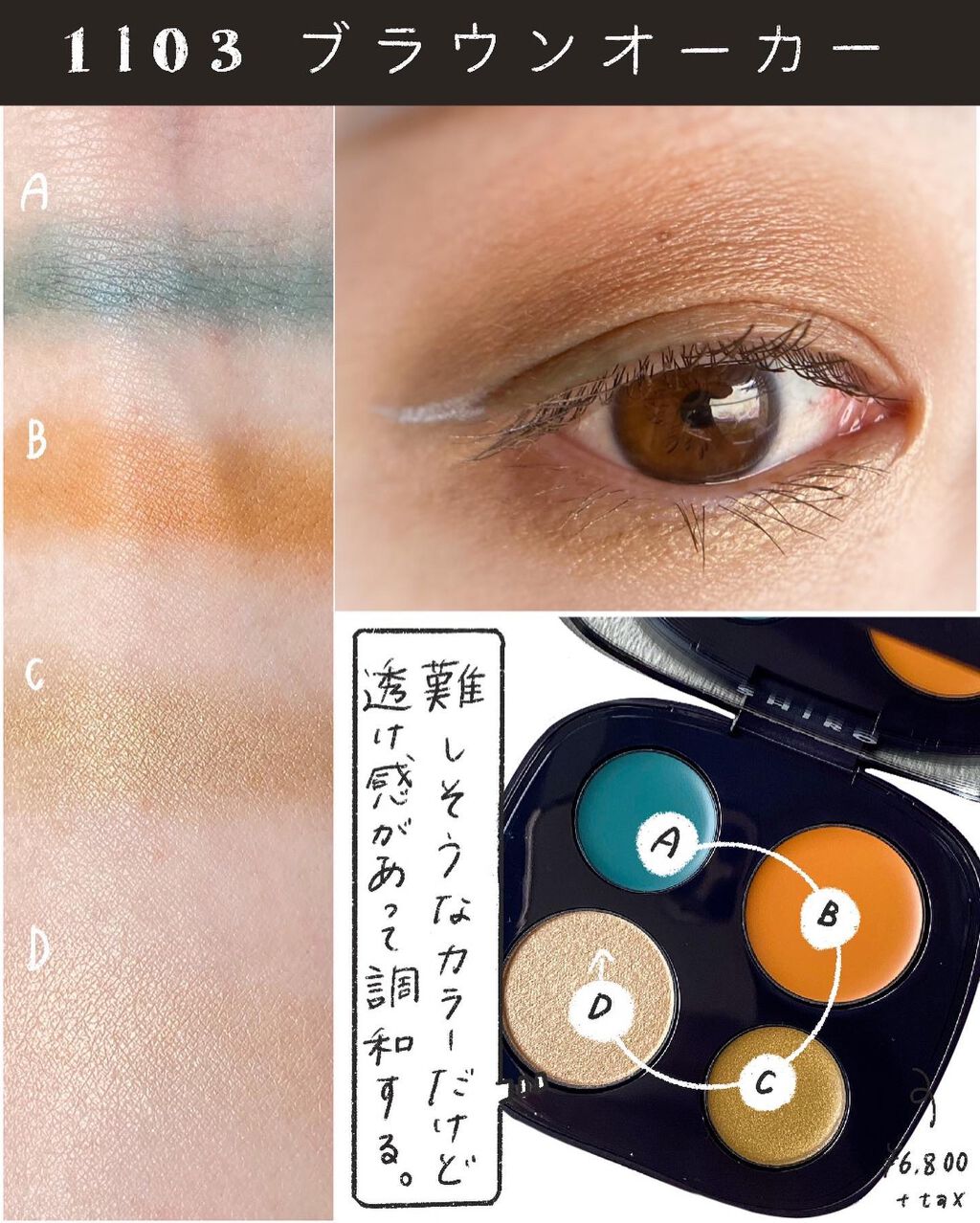 ジンジャーアイシャドウパレット/SHIRO/アイシャドウパレットを使ったクチコミ(2枚目)