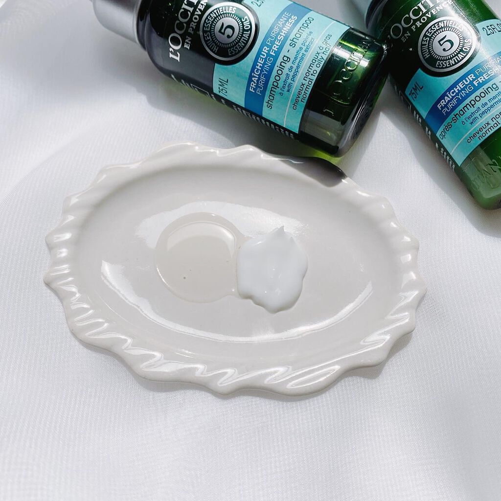 ファイブハーブス ピュアフレッシュネス シャンプー／コンディショナー/L'OCCITANE/市販シャンプーを使ったクチコミ（2枚目）