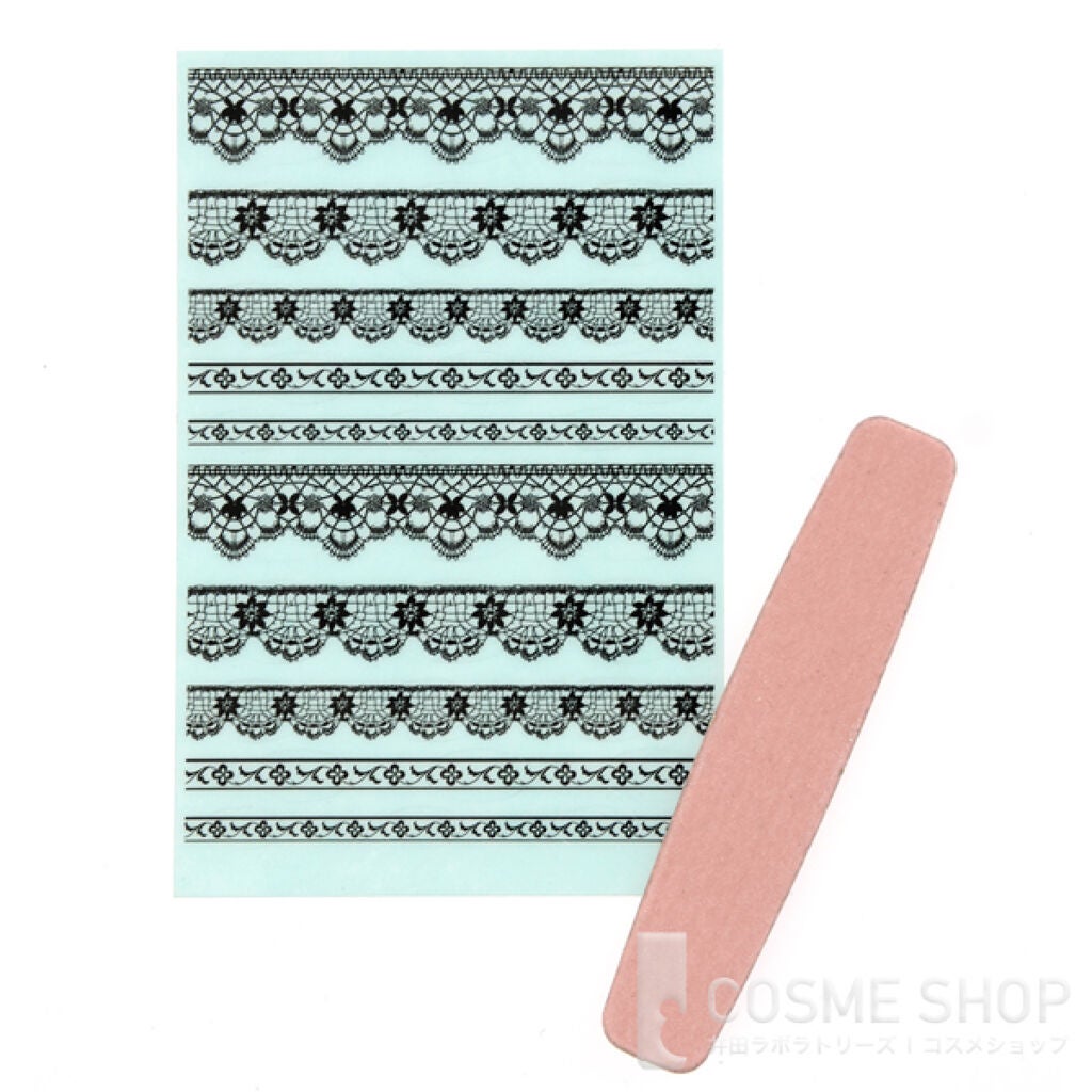 割れ爪シール レース柄 BK