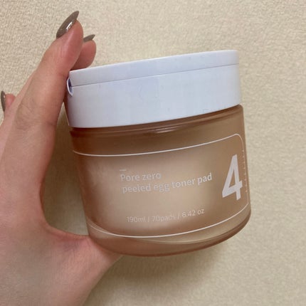 4番 毛穴ゼロたまご肌トナーパッド/numbuzin/トナーパッドを使ったクチコミ(1枚目)