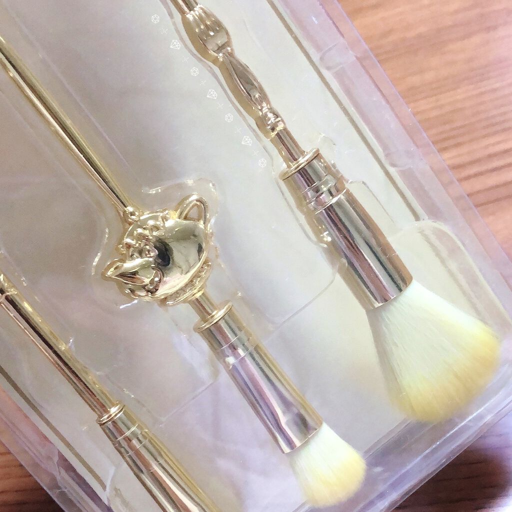 メイクブラシセット　美女と野獣/ディズニーストア/メイクブラシを使ったクチコミ（2枚目）