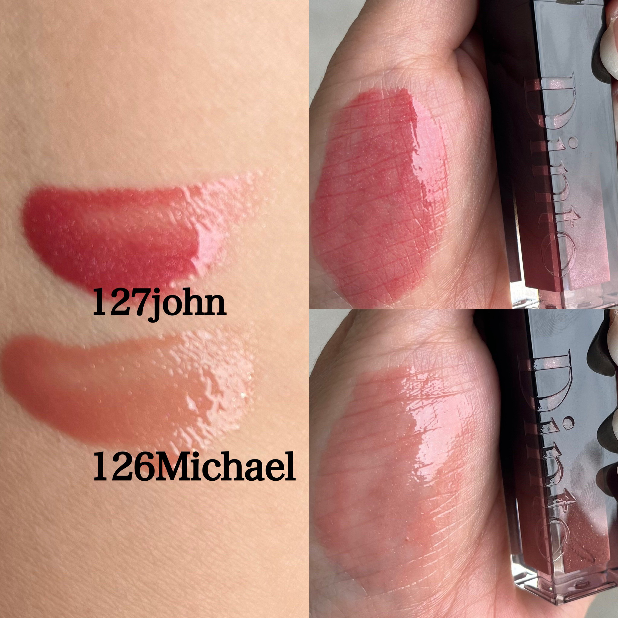 ボリュームパールキッスグロス #126 マイケル/Dinto/リップグロスを使ったクチコミ（3枚目）