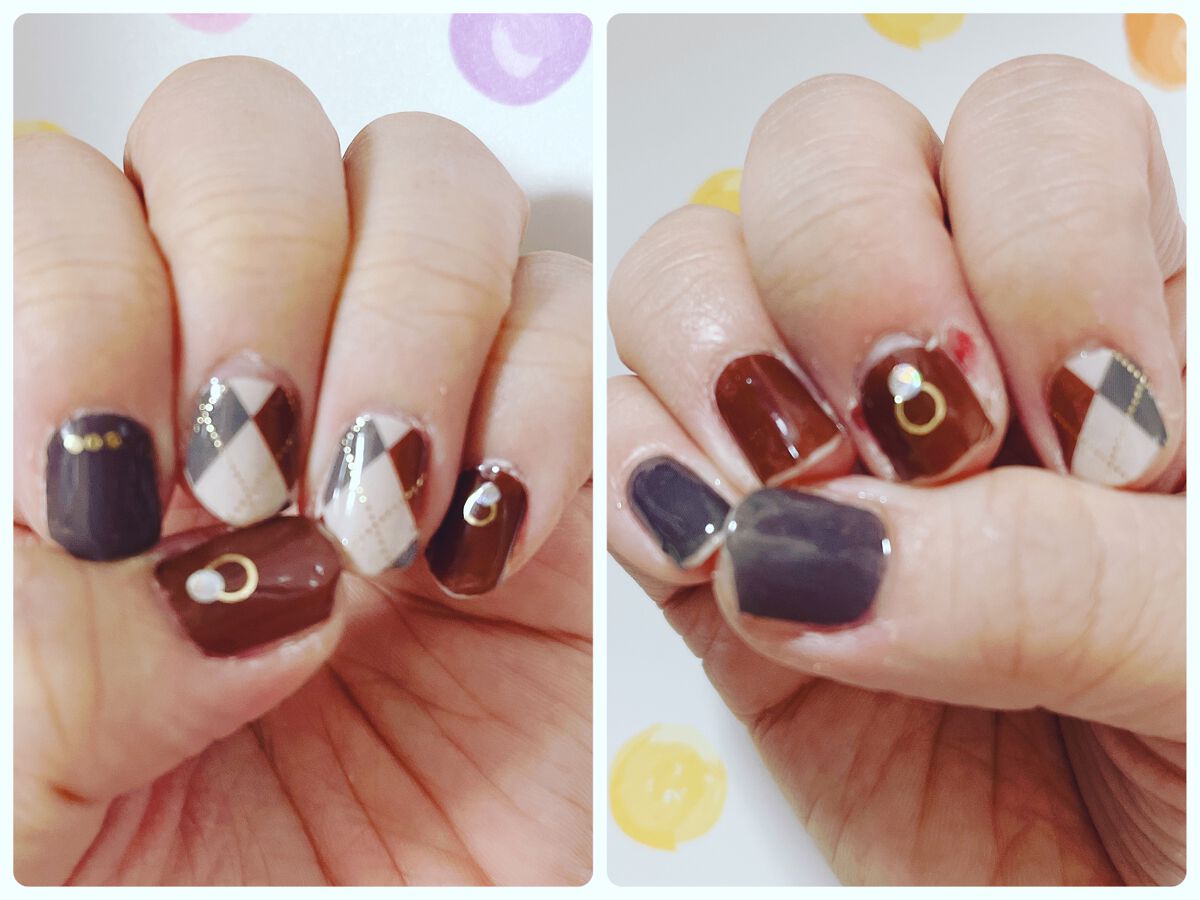 ジェルネイルシール/DAISO/ネイルシールを使ったクチコミ（1枚目）