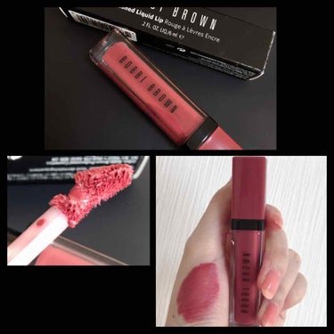 クラッシュド リキッド リップ 01 スムージームーブ/BOBBI BROWN/口紅を使ったクチコミ（2枚目）