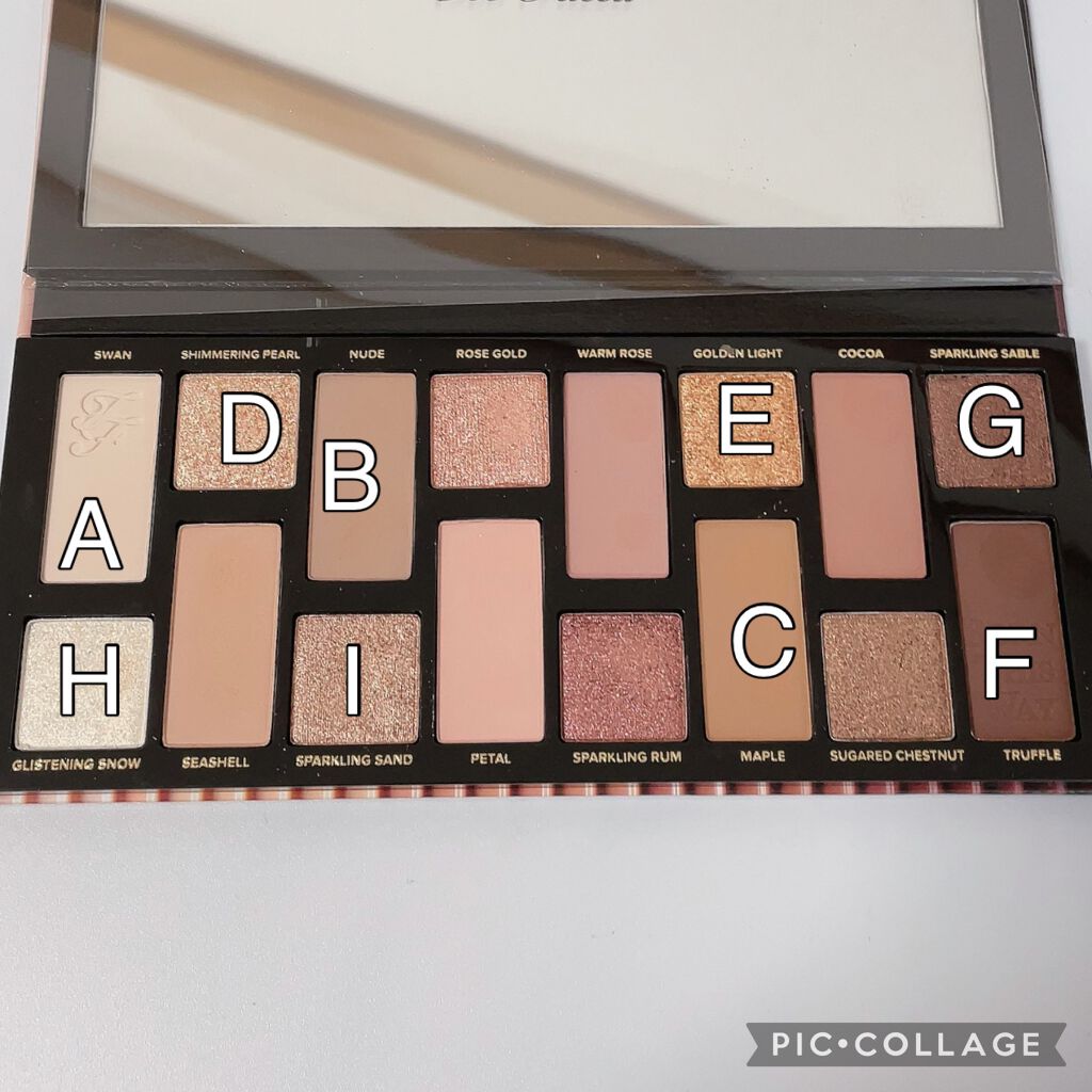 ボーン ディス ウェイ ザ ナチュラル ヌード アイシャドウ パレット/Too Faced/アイシャドウパレットを使ったクチコミ(2枚目)