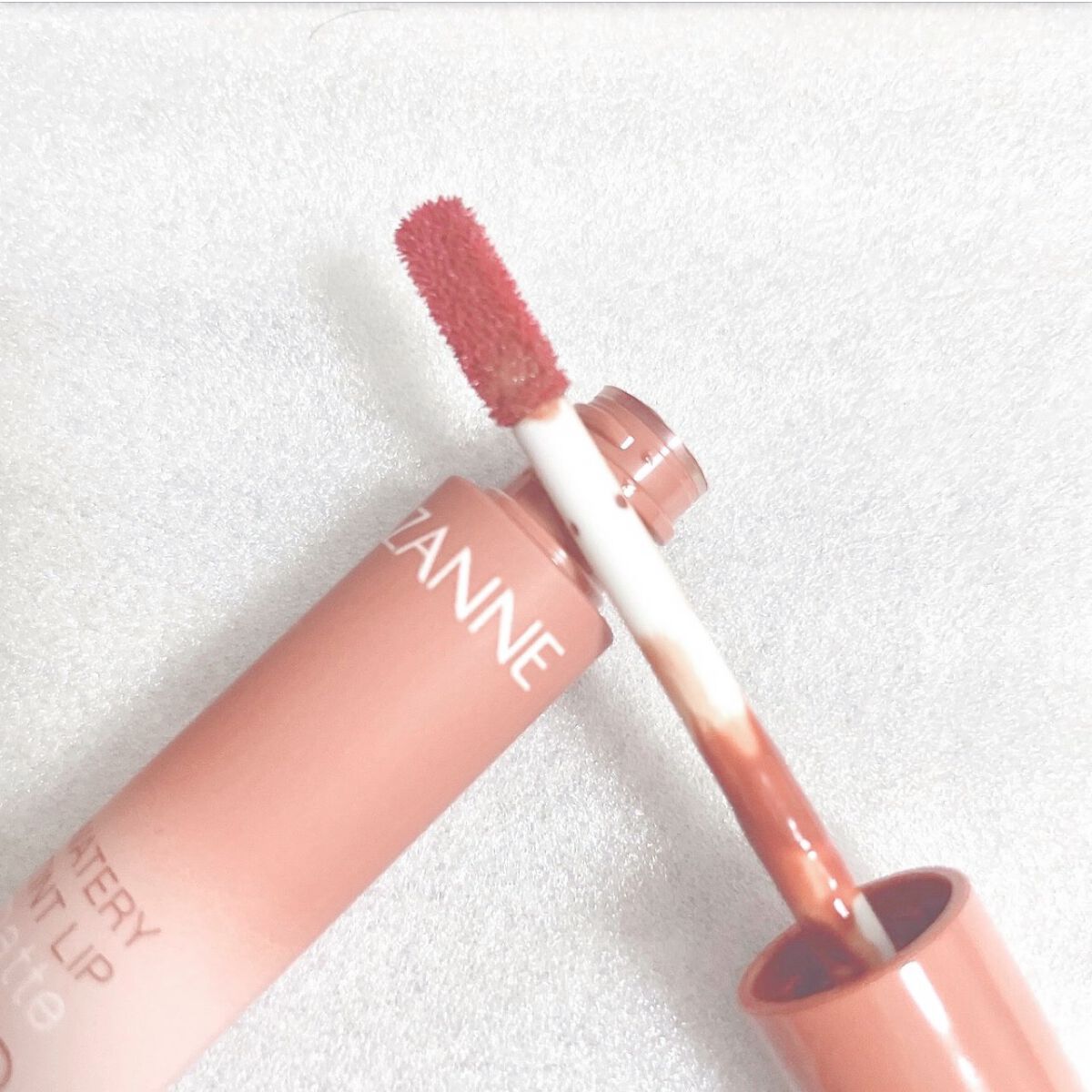 ウォータリーティントリップ マット M2　ウォームオレンジ/CEZANNE/リップティントを使ったクチコミ（2枚目）