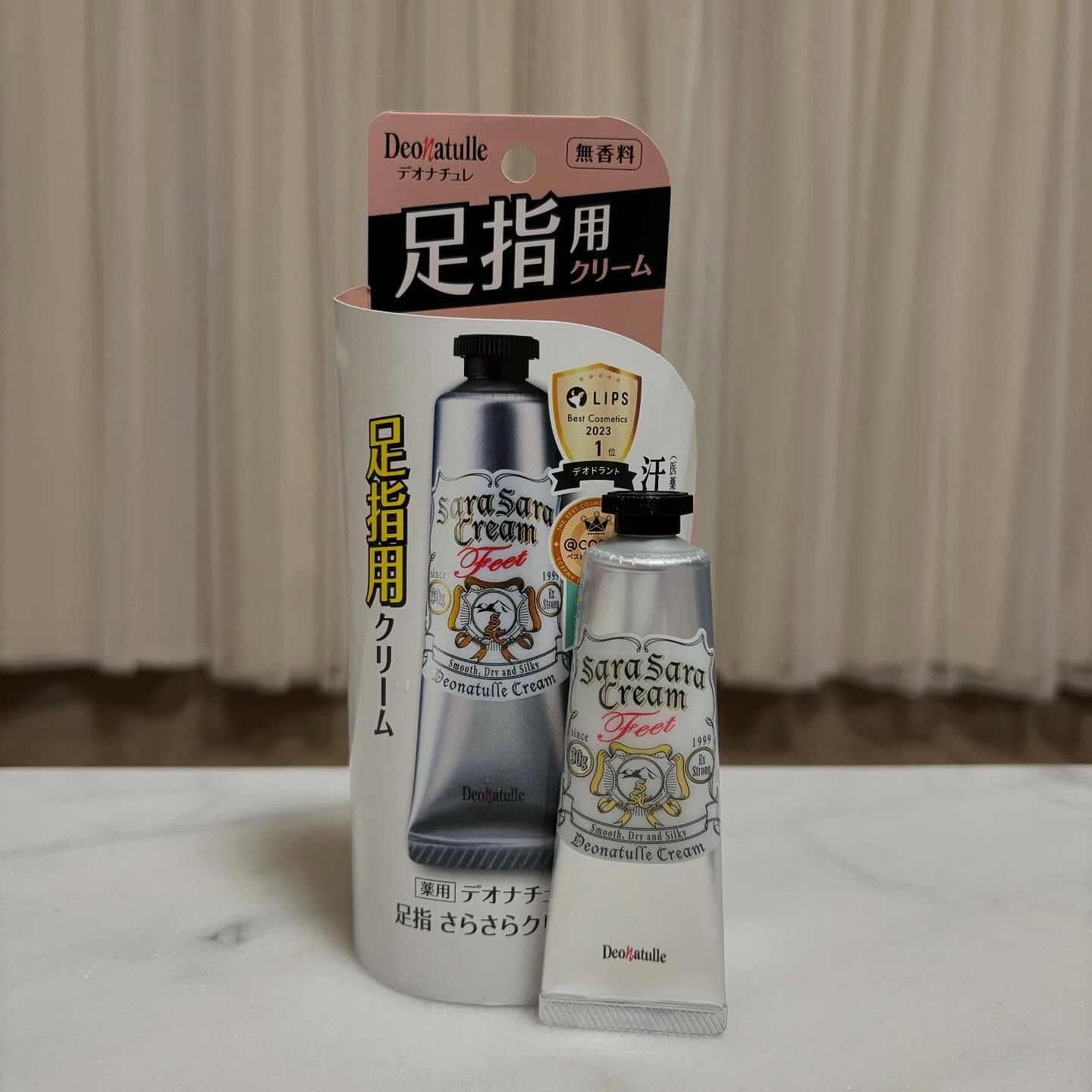 薬用足指さらさらクリーム/デオナチュレ/デオドラント・制汗剤を使ったクチコミ（1枚目）