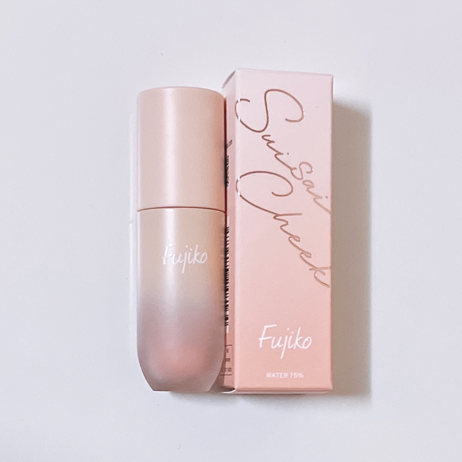 ⽔彩チーク 01 マイスイートピンク/Fujiko/リキッドチークを使ったクチコミ（1枚目）