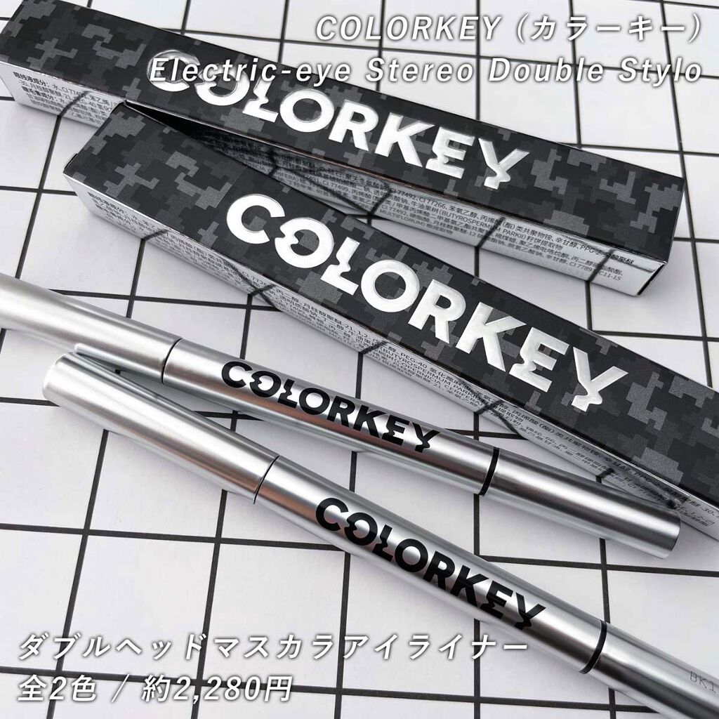 デュアルエンドアイライナー ロングマスカラ/COLORKEY/マスカラを使ったクチコミ（2枚目）