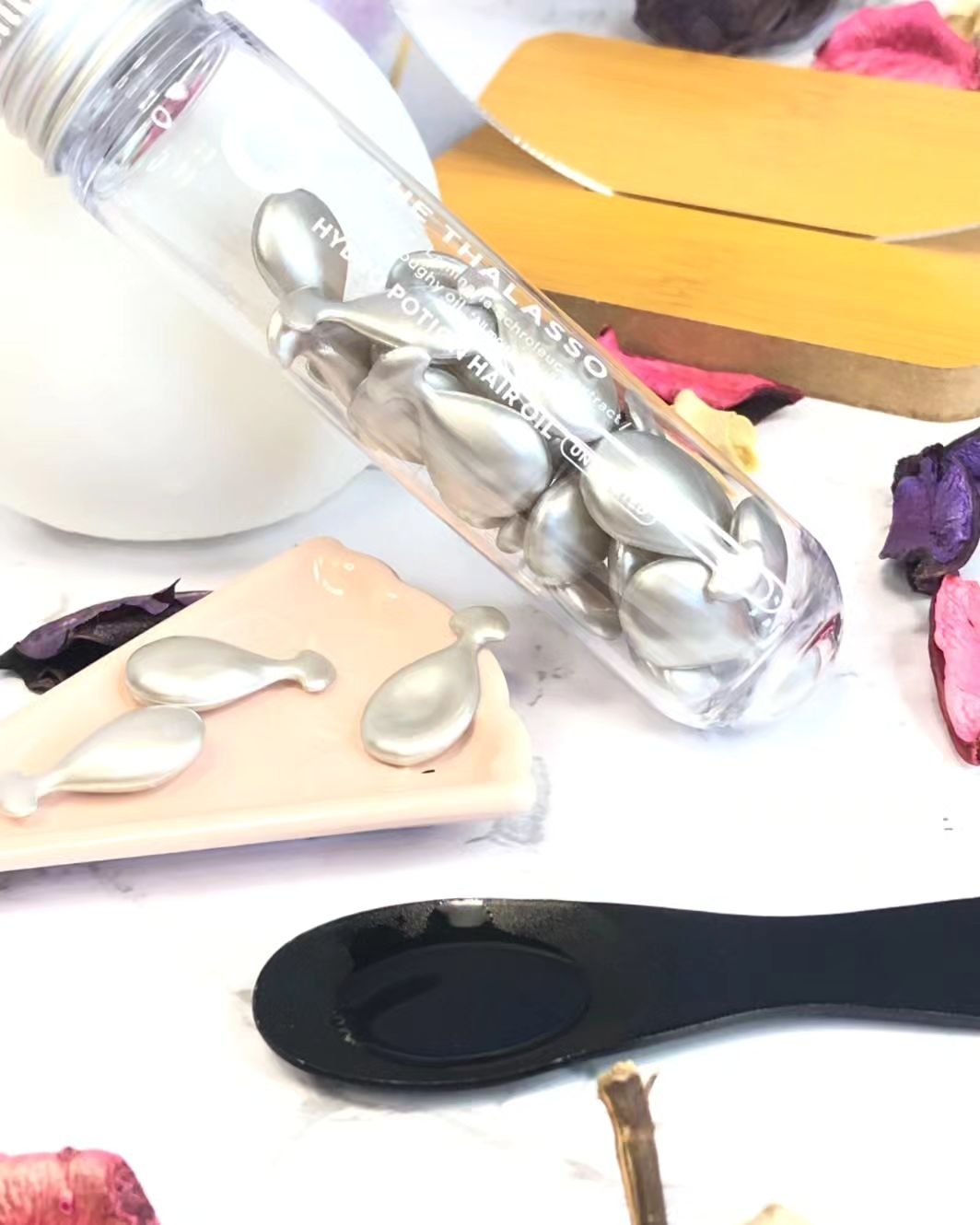 ハイドロポーション 美容液ヘアオイル（無香料） 500mg × 24個/エイトザタラソ/ヘアオイルを使ったクチコミ（3枚目）