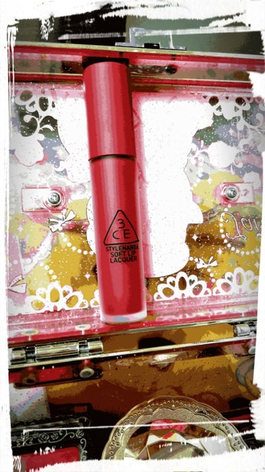 3CE SOFT LIP LACQUER #PERK UP/3CE/口紅を使ったクチコミ（1枚目）