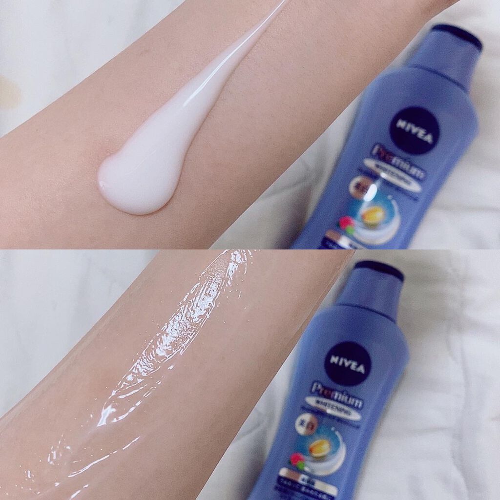 プレミアムボディミルク ホワイトニング【医薬部外品】		/ニベア/ボディミルクを使ったクチコミ（2枚目）