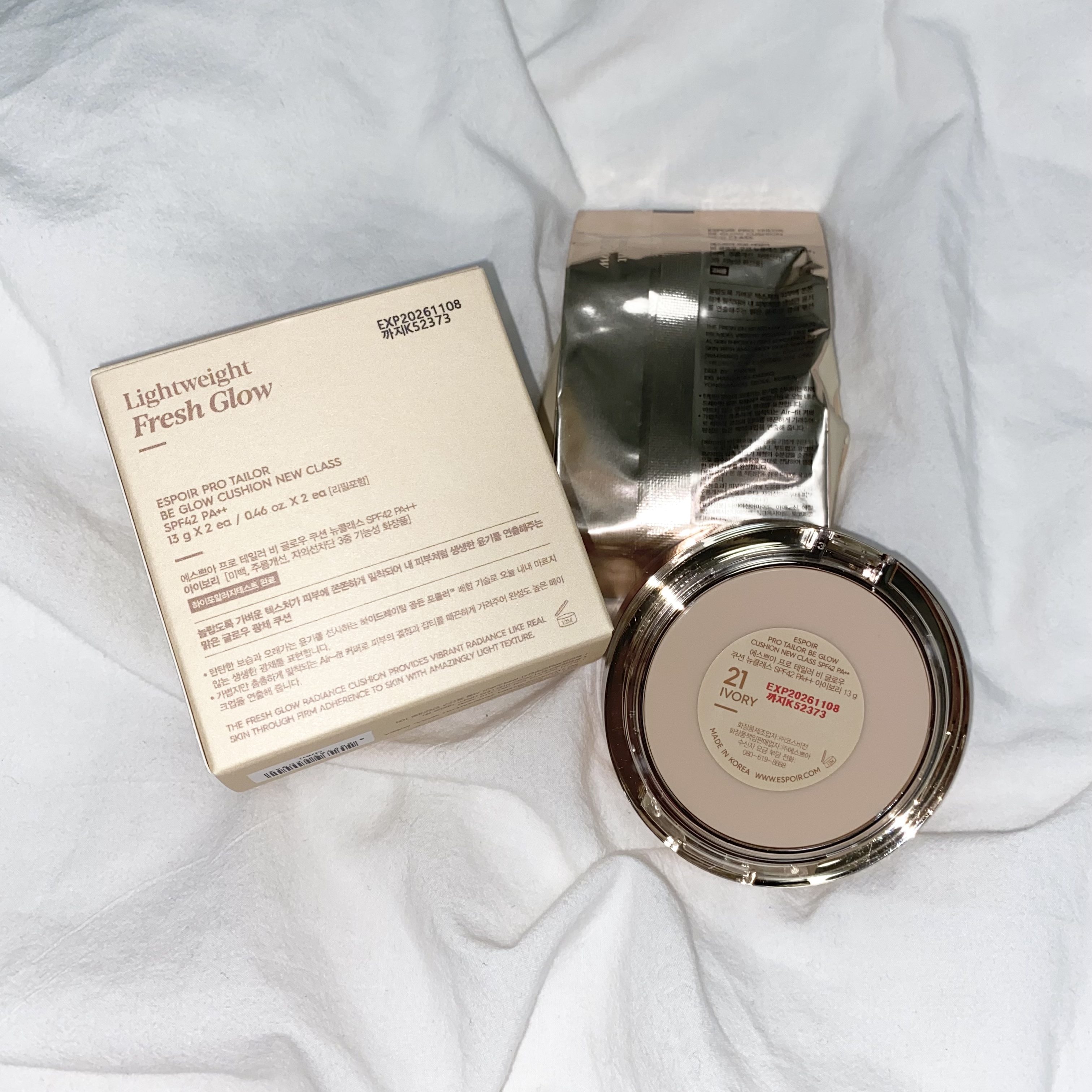 プロテーラービーグロウクッション ニュークラス/espoir/クッションファンデーションを使ったクチコミ（3枚目）