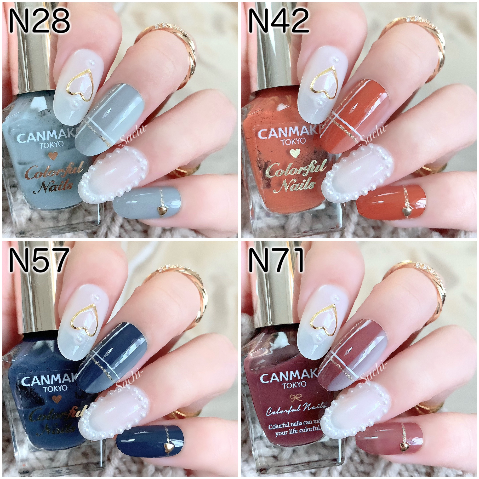 チェックネイルのネイルデザイン | カラフルネイルズ｜キャンメイク