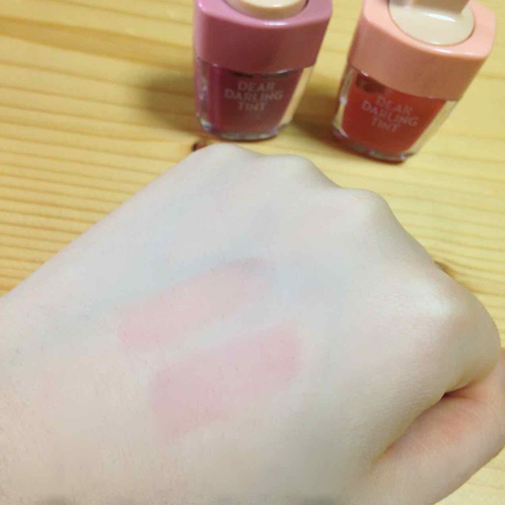 ディアダーリン ウォータージェルティント (アイスティント)/ETUDE/口紅を使ったクチコミ(3枚目)