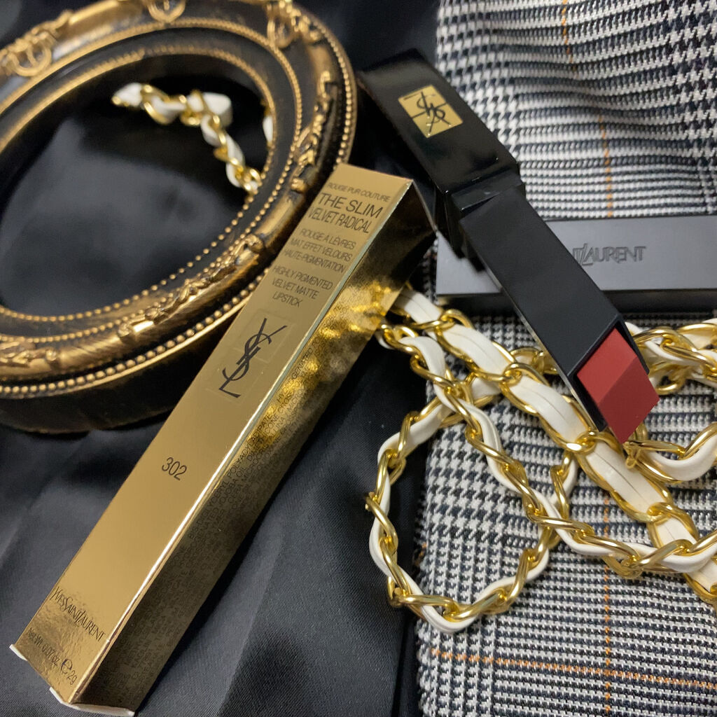 ルージュ ピュールクチュール ザ スリム ベルベットラディカル No.302 ブラウンノー ウェイ バック/YVES SAINT LAURENT BEAUTE/口紅を使ったクチコミ（2枚目）