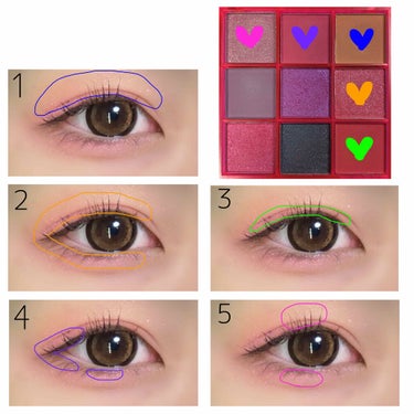 UR GLAM　BLOOMING EYE COLOR PALETTE/U R GLAM/パウダーアイシャドウを使ったクチコミ（2枚目）