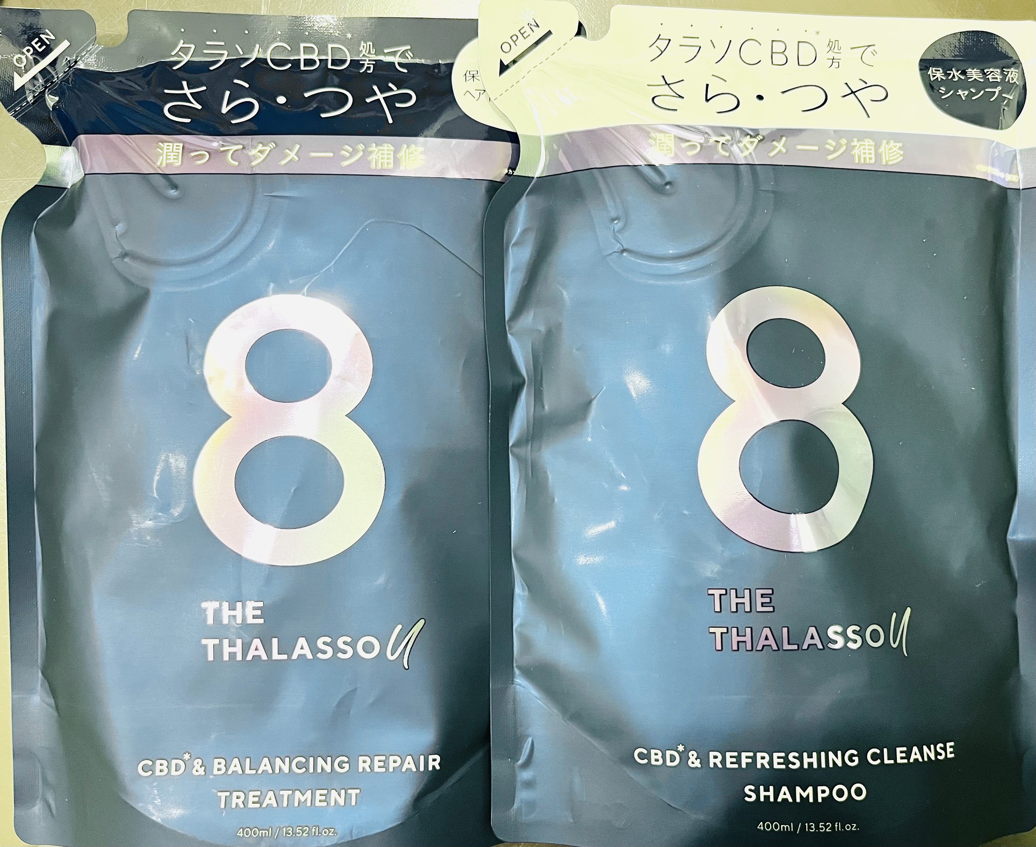 エイトザタラソ ユー CBD＆リフレッシング クレンズ 美容液シャンプー／CBD＆バランシング ダメージリペア 美容液ヘアトリートメント/エイトザタラソ/市販シャンプーを使ったクチコミ（1枚目）