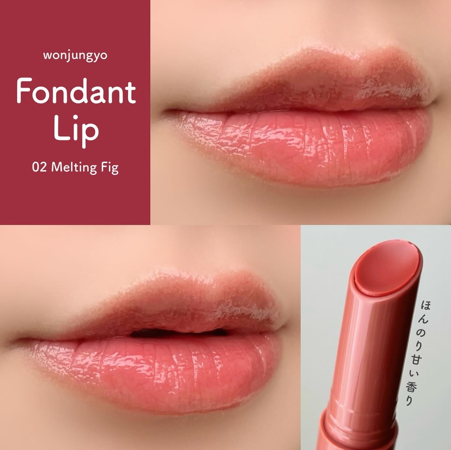 ウォンジョンヨ フォンダンリップ 02 メルティングフィグ/Wonjungyo/口紅を使ったクチコミ（2枚目）