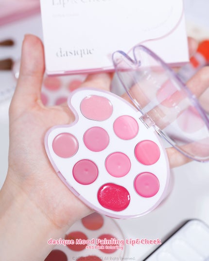 ムードペインティングリップアンドチークパレット/dasique/マルチパレットを使ったクチコミ(6枚目)