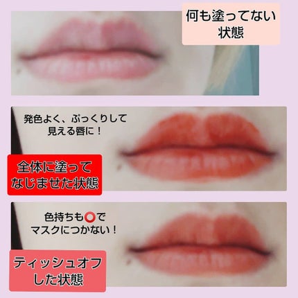タッチステイリップティント/S2ND/リップティントを使ったクチコミ(3枚目)