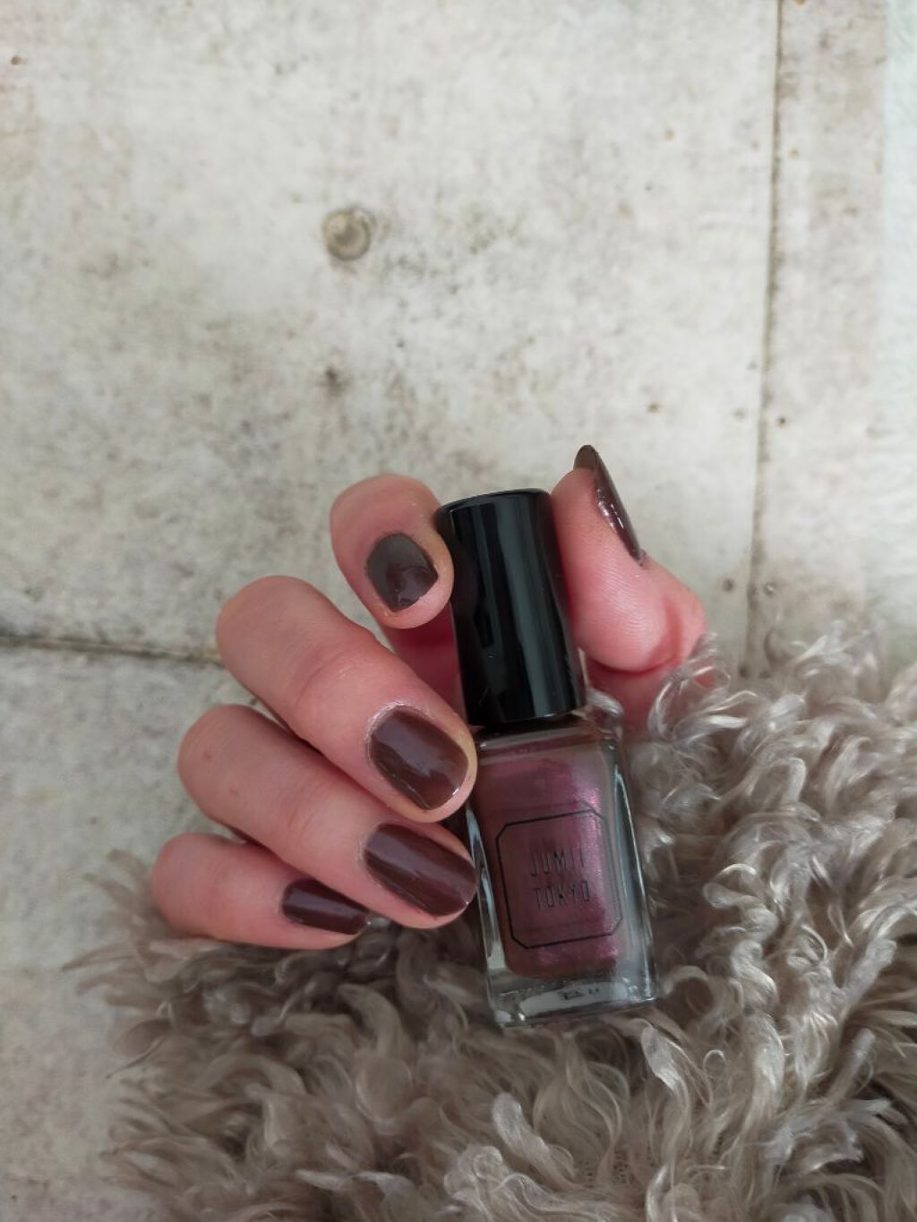 #セルフネイル,#シンプルネイル,#ワンカラーネイル,#ブラウンネイルのネイルデザイン