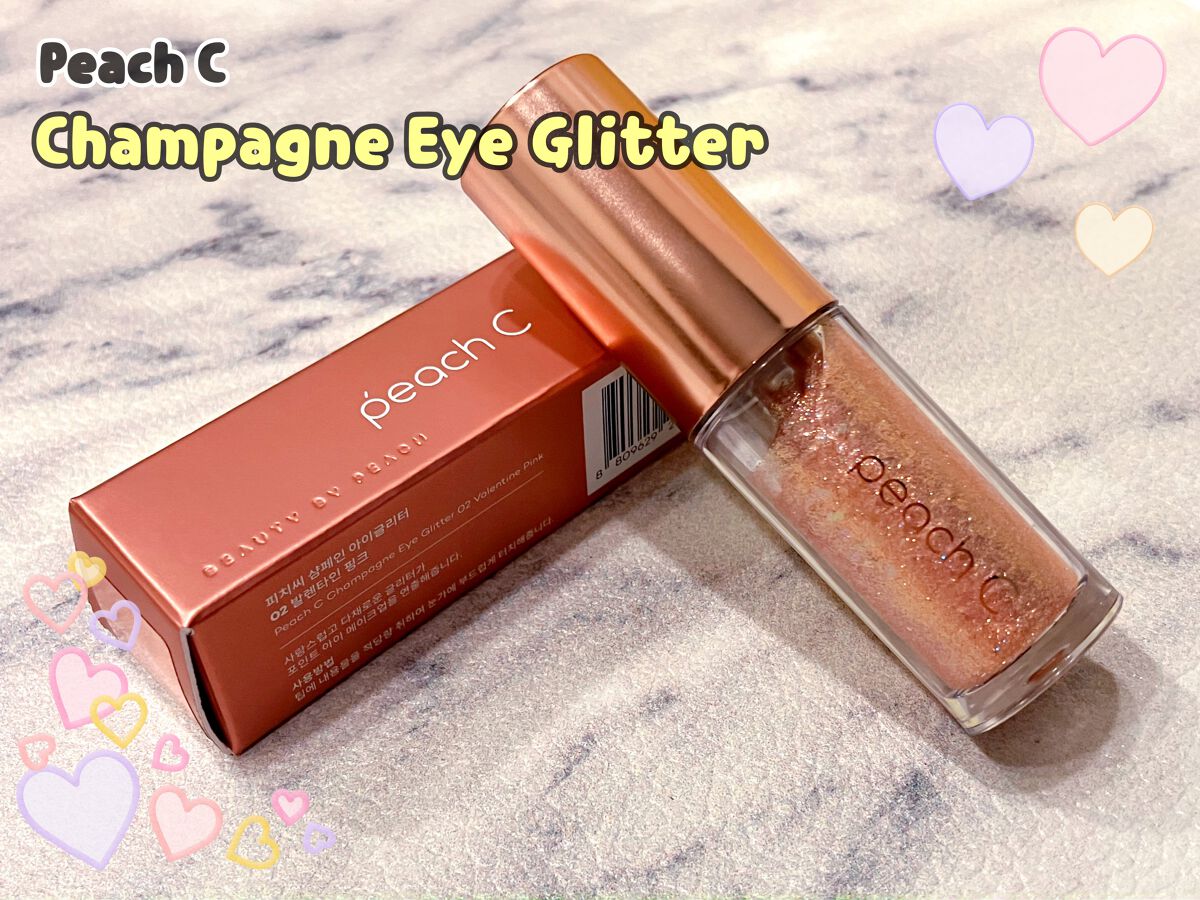 シャンパンアイグリッター/Peach C/グリッターを使ったクチコミ（1枚目）