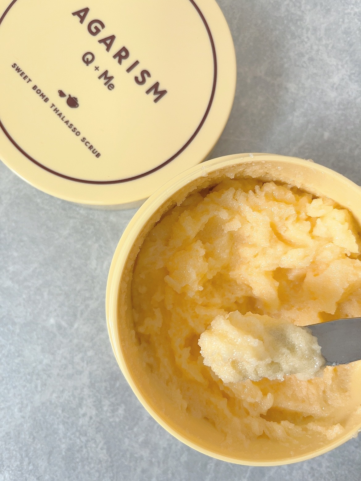 Q+Me スウィートボムタラソスクラブレモンティーの香り/AGARISM/バストケア・ヒップケアを使ったクチコミ（3枚目）