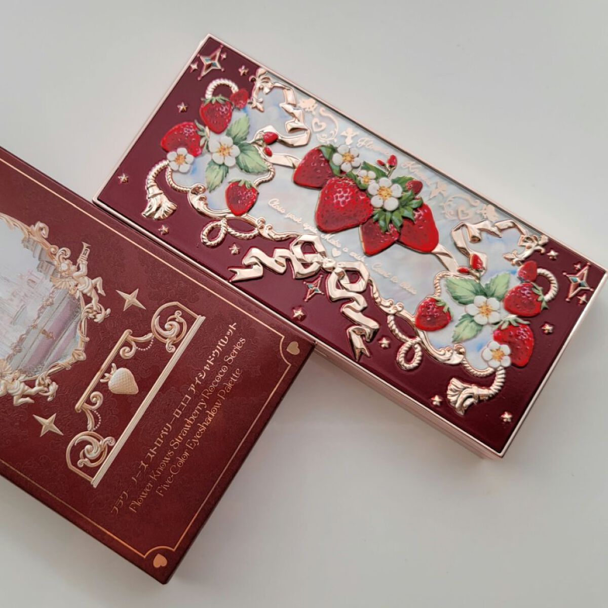 ストロベリーロココ アイシャドウパレット 02 スイートカヌレ/FlowerKnows/アイシャドウパレットを使ったクチコミ（3枚目）